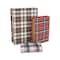 Multicolor Geometric Faux Book Storage Decorative Box with Plaid Inspired Pattern Set